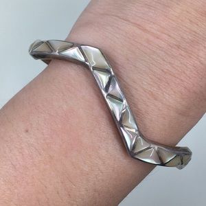 SOLD Sterling & MOP Bangle